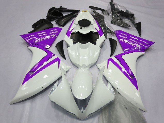 Billige Yamaha R1 Motorrad Verkleidung 2012-2014 - Weiss Lila
