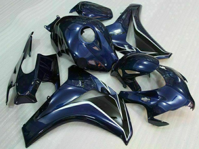 Billige Honda CBR1000RR Motorrad Verkleidung 2008-2011 - Dunkel Blau Glanzendes Schwarz