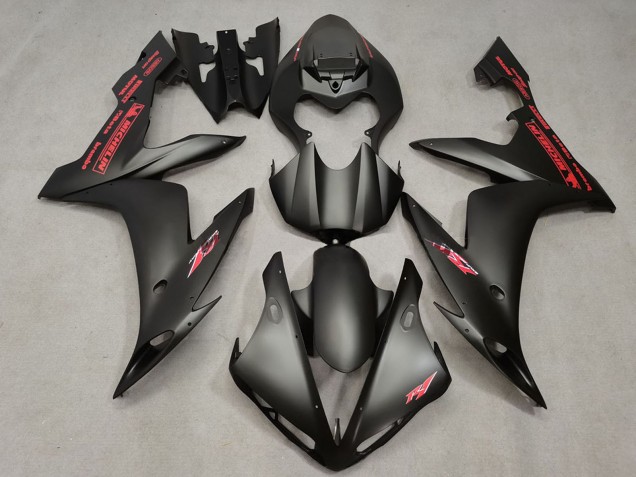 Billige Yamaha R1 Motorrad Verkleidung 2004-2006 - Matt Schwarz Rot