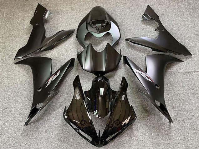 Billige Yamaha R1 Motorrad Verkleidung 2004-2006 - Glanzendes Schwarz Matt Schwarz