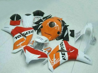 Billige Honda CBR1000RR Motorrad Verkleidung 2008-2011 - Orange Weiss Rot Schwarz Repsol