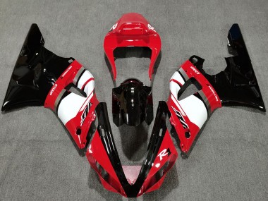Billige Yamaha R1 Motorrad Verkleidung 2000-2001 - Rot Weiss Glanzendes Schwarz