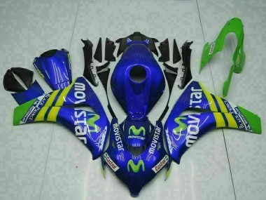 Billige Honda CBR1000RR Motorrad Verkleidung 2008-2011 - Blau Gelb Grun MoviStar Castrol