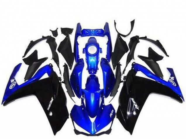 Billige Yamaha R3 Motorrad Verkleidung 2015-2018 - Blau Glanzendes Schwarz