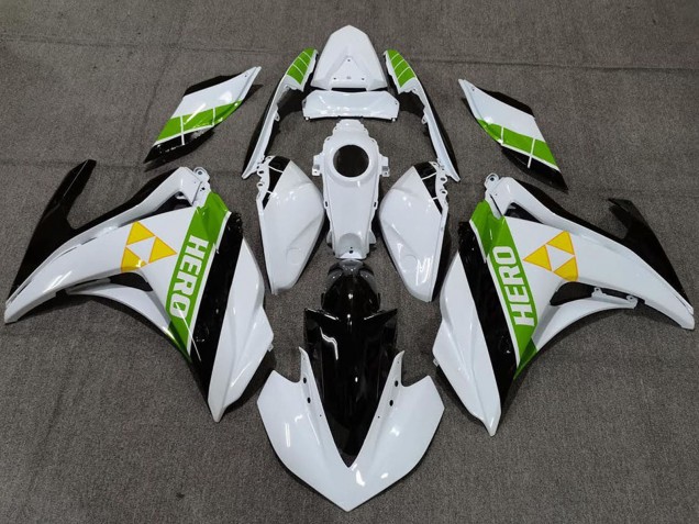 Billige Yamaha R3 Motorrad Verkleidung 2015-2018 - Weiss Grun Glanzendes Schwarz