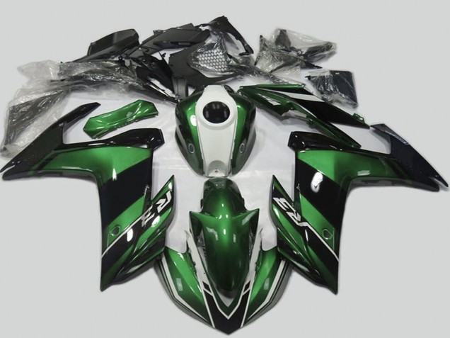 Billige Yamaha R3 Motorrad Verkleidung 2015-2018 - Grun Weiss Glanzendes Schwarz