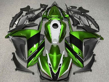 Billige Yamaha R3 Motorrad Verkleidung 2015-2018 - Grun Weiss Glanzendes Schwarz