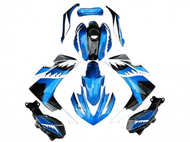 Billige Yamaha R3 Motorrad Verkleidung 2015-2018 - Blau Weiss Schwarz Hai
