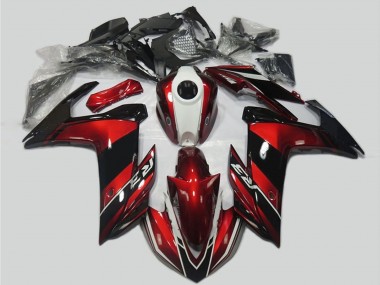 Billige Yamaha R3 Motorrad Verkleidung Kit 2015-2018 - Rot Weiss Glanzendes Schwarz