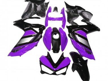 Billige Yamaha R3 Motorrad Verkleidung 2015-2018 - Lila Silber Glanzendes Schwarz