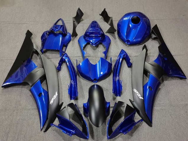 Billige Yamaha R6 Motorrad Verkleidung 2008-2016 - Blau Matt Schwarz Weiss Aufkleber