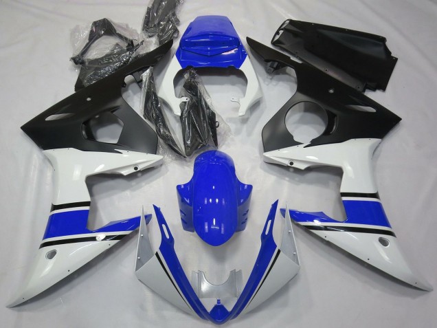 Billige Yamaha R6 Motorrad Verkleidung 2003-2004 - Weiss Blau Matt Schwarz