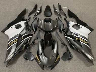 Billige Yamaha R6 Motorrad Verkleidung 2017-2023 - Weiss Grau Glanzendes Schwarz Gold