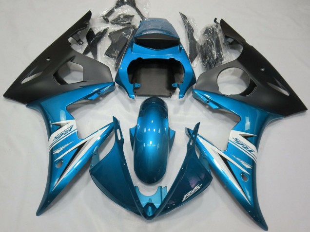 Billige Yamaha R6 Motorrad Verkleidung 2003-2004 - Blau Weiss Matt Schwarz