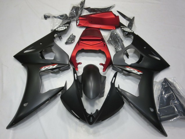 Billige Yamaha R6 Motorrad Verkleidung 2003-2004 - Rot Matt Schwarz