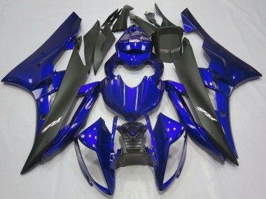 Billige Yamaha R6 Motorrad Verkleidung 2006-2007 - Blau Matt Schwarz