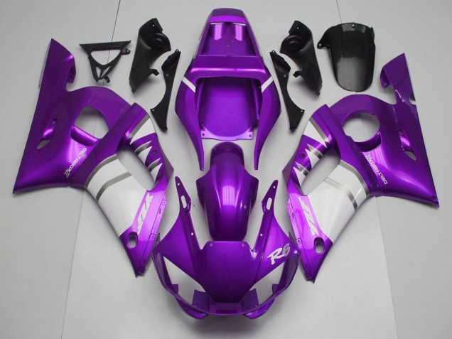 Billige Yamaha R6 Motorrad Verkleidung 1998-2002 - Lila Weiss