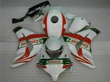 Billige Honda CBR1000RR Motorrad Verkleidung 2008-2011 - Weiss Rot Grun Castrol