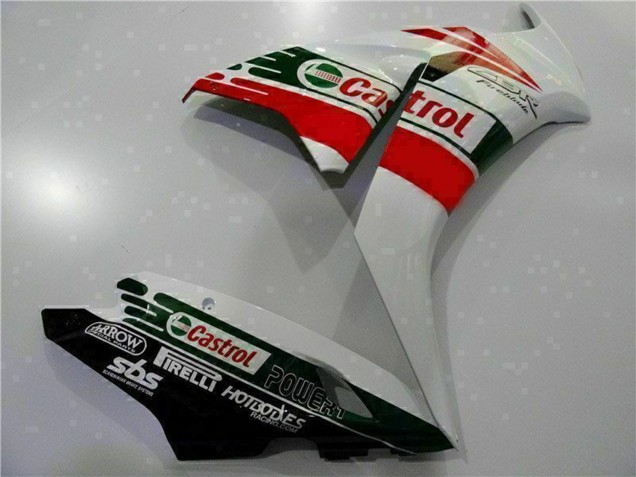 Billige Honda CBR1000RR Motorrad Verkleidung 2012-2016 - Weiss Rot Grun Castrol