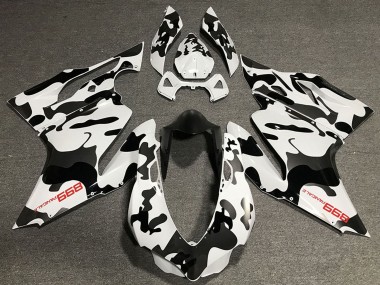 Billige Ducati 899 Motorrad Verkleidung 2011-2014 - Weiss Schwarz Camouflage