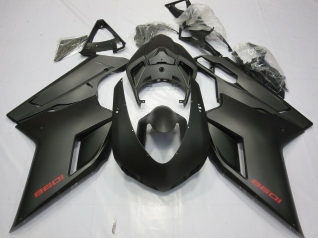 Billige Ducati 1098 Motorrad Verkleidung 2007-2014 - Matt Schwarz