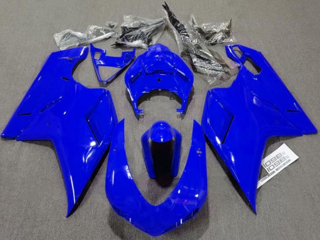 Billige Ducati 1098 Motorrad Verkleidung 2007-2014 - Glanzendes Blau Schlichtes