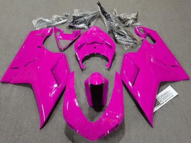 Billige Ducati 1098 Motorrad Verkleidung 2007-2014 - Glanzendes Rosa Schlichtes