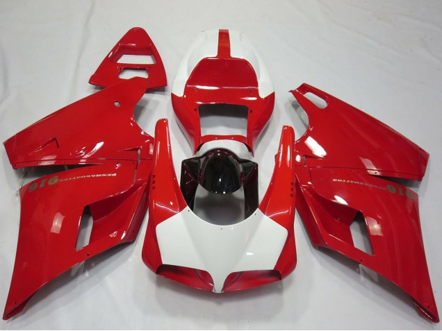 Billige Ducati 916 Motorrad Verkleidung 1993-2005 - Rot Weiss Glanzendes Schwarz Performance