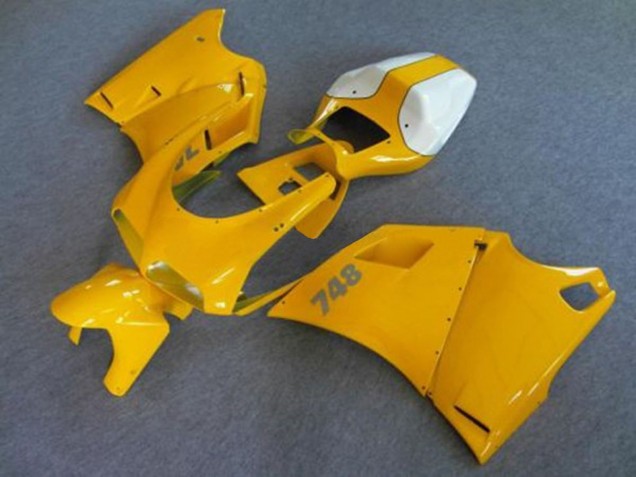 Billige Ducati 748 Motorrad Verkleidung 1993-2005 - Weiss Gelb