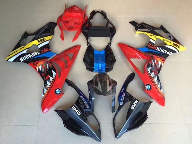 Billige BMW S1000RR Motorrad Verkleidung 2009-2014 - Gelb Blau Rot Schwarz Hai