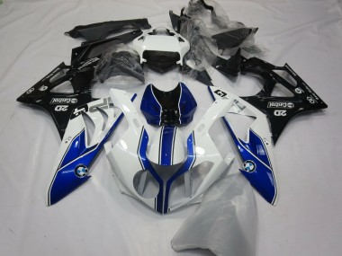 Billige BMW S1000RR Motorrad Verkleidung 2015-2016 - Weiss Blau Glanzendes Schwarz