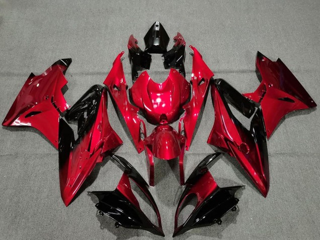 Billige BMW S1000RR Motorrad Verkleidung 2009-2014 - Rot Glanzendes Schwarz