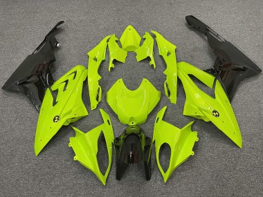 Billige BMW S1000RR Motorrad Verkleidung 2009-2014 - Neon Gelb Glanzendes Schwarz