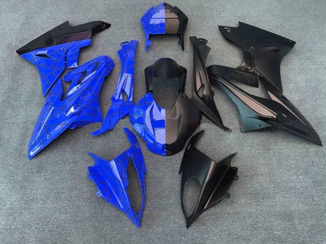 Billige BMW S1000RR Motorrad Verkleidung 2015-2016 - Blau Matt Schwarz Geteiltes