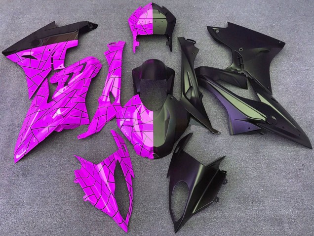 Billige BMW S1000RR Motorrad Verkleidung 2015-2016 - Rosa Matt Schwarz Geteiltes
