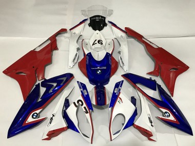 Billige BMW S1000RR Motorrad Verkleidung 2015-2016 - Weiss Rot Blau