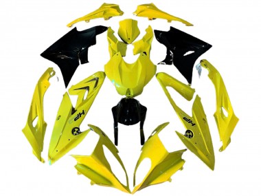 Billige BMW S1000RR Motorrad Verkleidung 2009-2014 - Gelb Glanzendes Schwarz HP