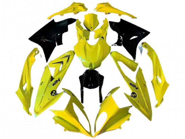 Billige BMW S1000RR Motorrad Verkleidung 2009-2014 - Gelb Glanzendes Schwarz HP