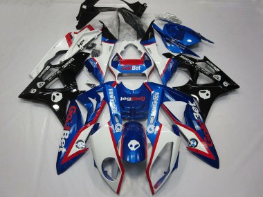 Billige BMW S1000RR Motorrad Verkleidung 2009-2014 - Weiss Rot Blau Glanzendes Schwarz GoldBet HP