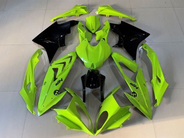 Billige BMW S1000RR Motorrad Verkleidung 2009-2014 - Hohe Sichtbarkeit Gelb Glanzendes Schwarz HP