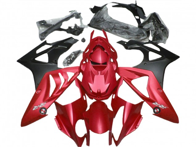 Billige BMW S1000RR Motorrad Verkleidung 2009-2014 - Rot Matt Schwarz