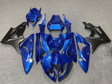 Billige BMW S1000RR Motorrad Verkleidung 2009-2014 - Blau Matt Schwarz