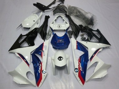 Billige BMW S1000RR Motorrad Verkleidung 2009-2014 - Weiss Rot Blau Glanzendes Schwarz