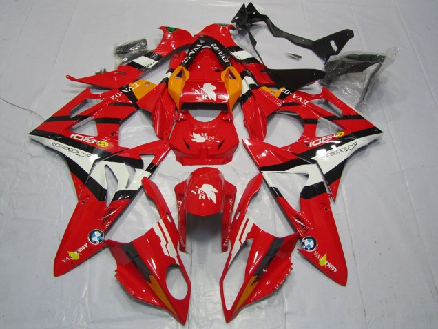 Billige BMW S1000RR Motorrad Verkleidung 2017-2018 - Rot Weiss Schwarz