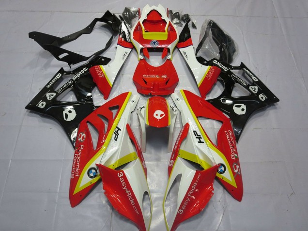Billige BMW S1000RR Motorrad Verkleidung 2009-2014 - Weiss Rot Gelb Glanzendes Schwarz