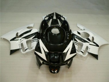 Billige Honda CBR600 F3 Motorrad Verkleidung 1995-1996 - Weiss Glanzendes Schwarz