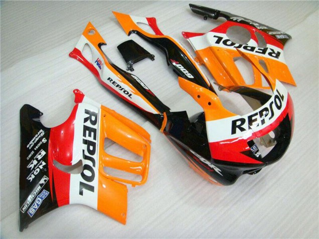 Billige Honda CBR600 F3 Motorrad Verkleidung 1995-1996 - Orange Weiss Rot Glanzendes Schwarz Repsol