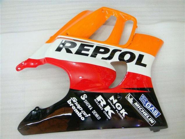 Billige Honda CBR600 F3 Motorrad Verkleidung 1995-1996 - Orange Weiss Rot Glanzendes Schwarz Repsol
