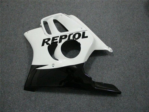 Billige Honda CBR600 F3 Motorrad Verkleidung 1997-1998 - Weiss Glanzendes Schwarz Repsol