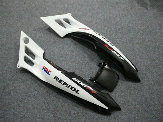 Billige Honda CBR600 F3 Motorrad Verkleidung 1997-1998 - Weiss Glanzendes Schwarz Repsol